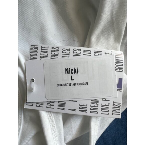 Lularoe Womens Nicki Sleeveless White & Blue Ombre Tank Dress Large - Picture 11 of 12